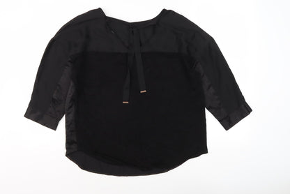 Womens UK Size M Oasis Black Basic Blouse