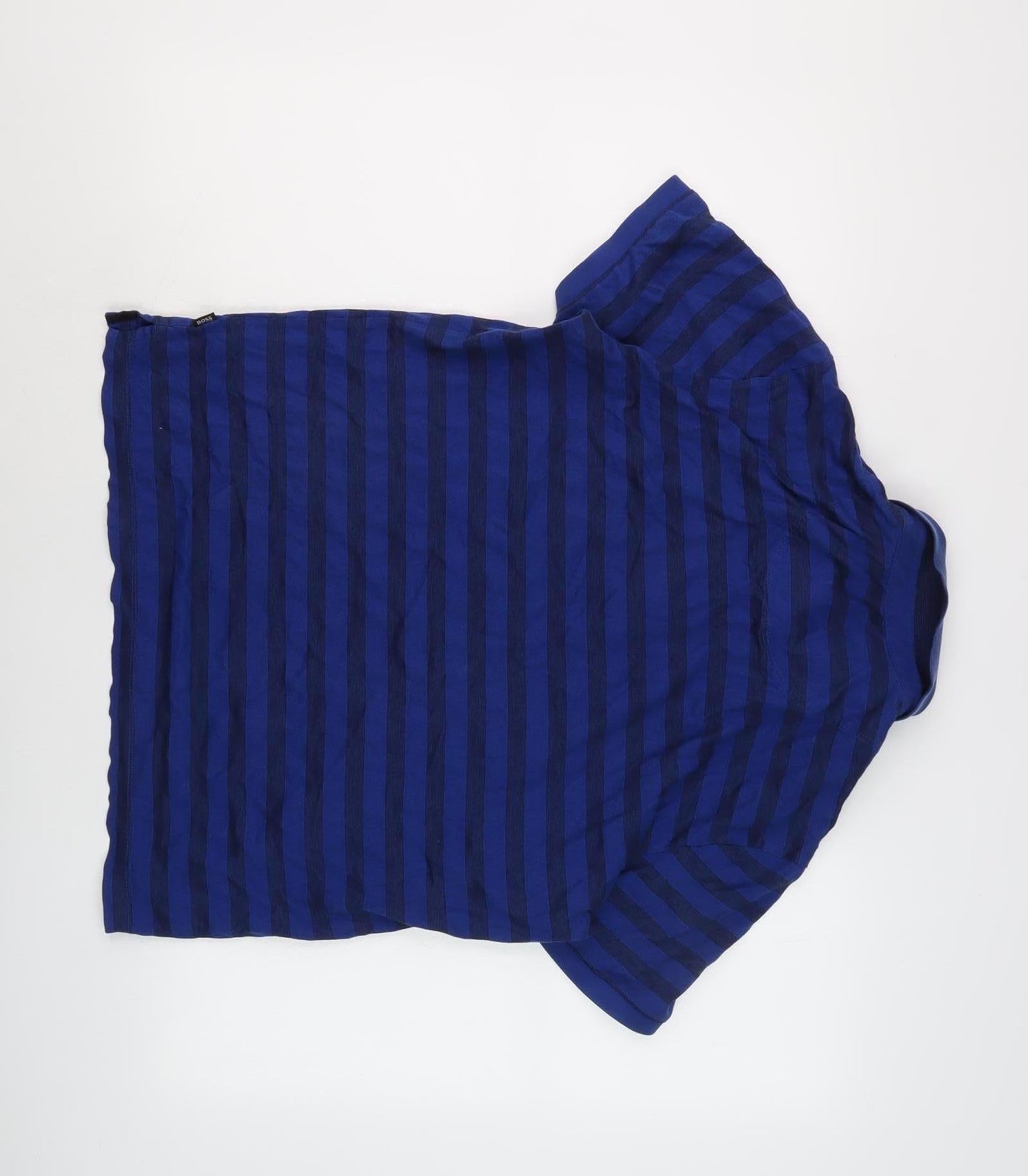 Hugo Boss Men's Blue Striped Polo Shirt Size L