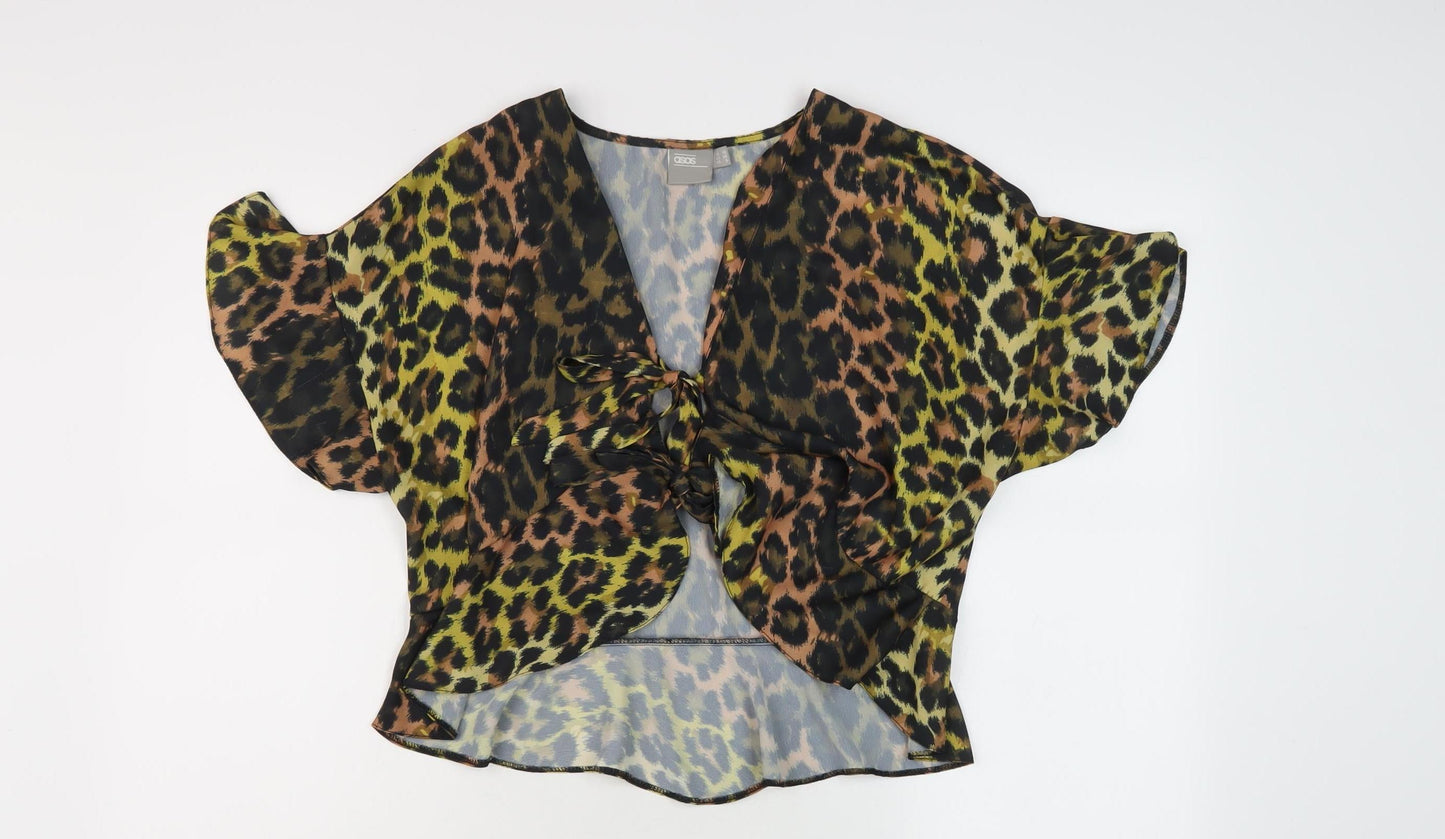 Womens UK Size S ASOS Multicoloured Kimono Blouse