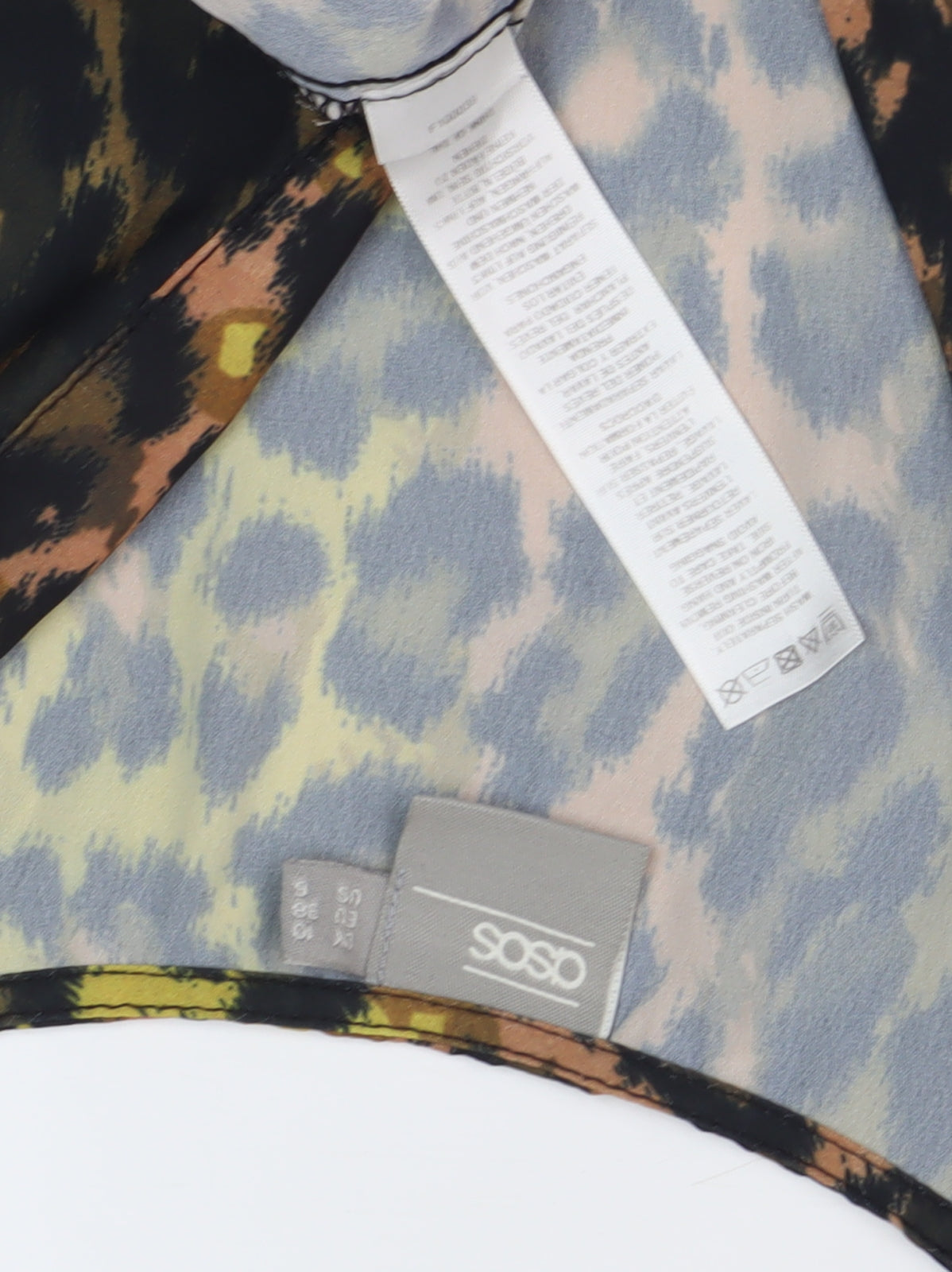 Womens UK Size S ASOS Multicoloured Kimono Blouse