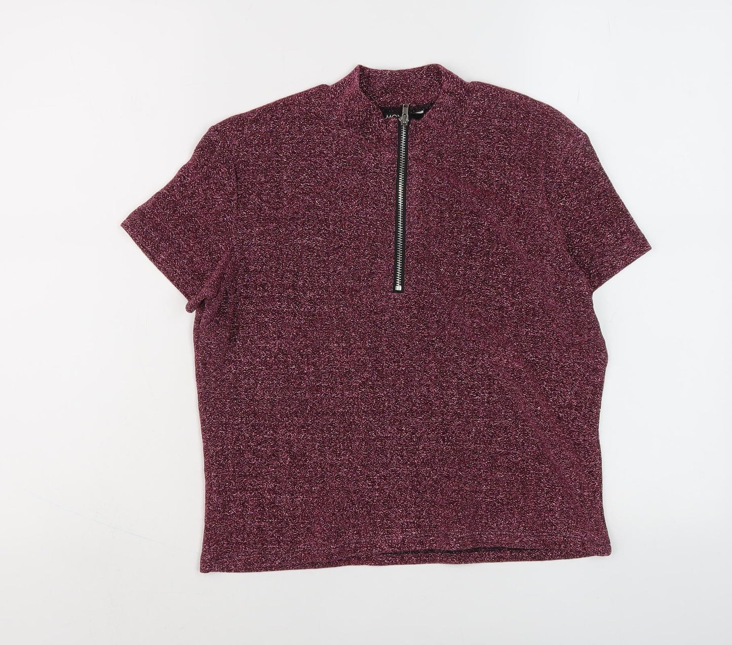 Womens UK Size M Monki Purple Basic Blouse