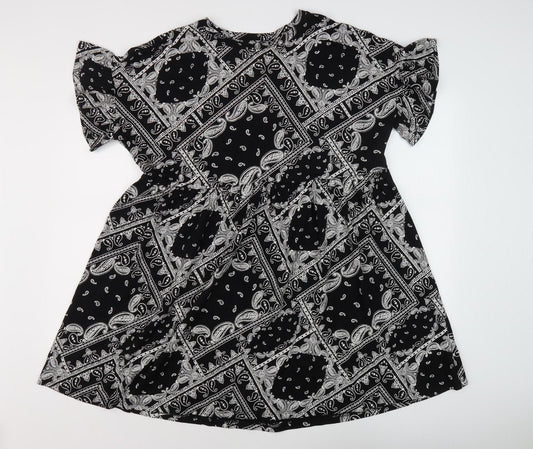 New Look Women's Black Paisley Top Size 12