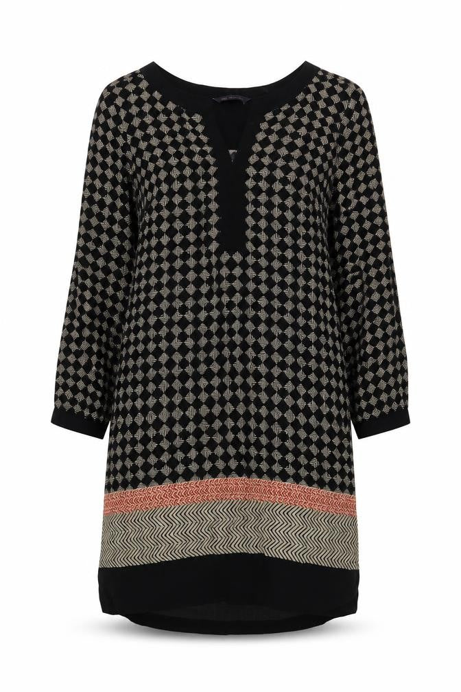 Marks and Spencer Women's Black Geometric Dress, Size 12