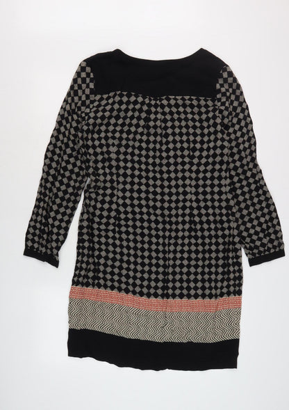 Marks and Spencer Women's Black Geometric Dress, Size 12