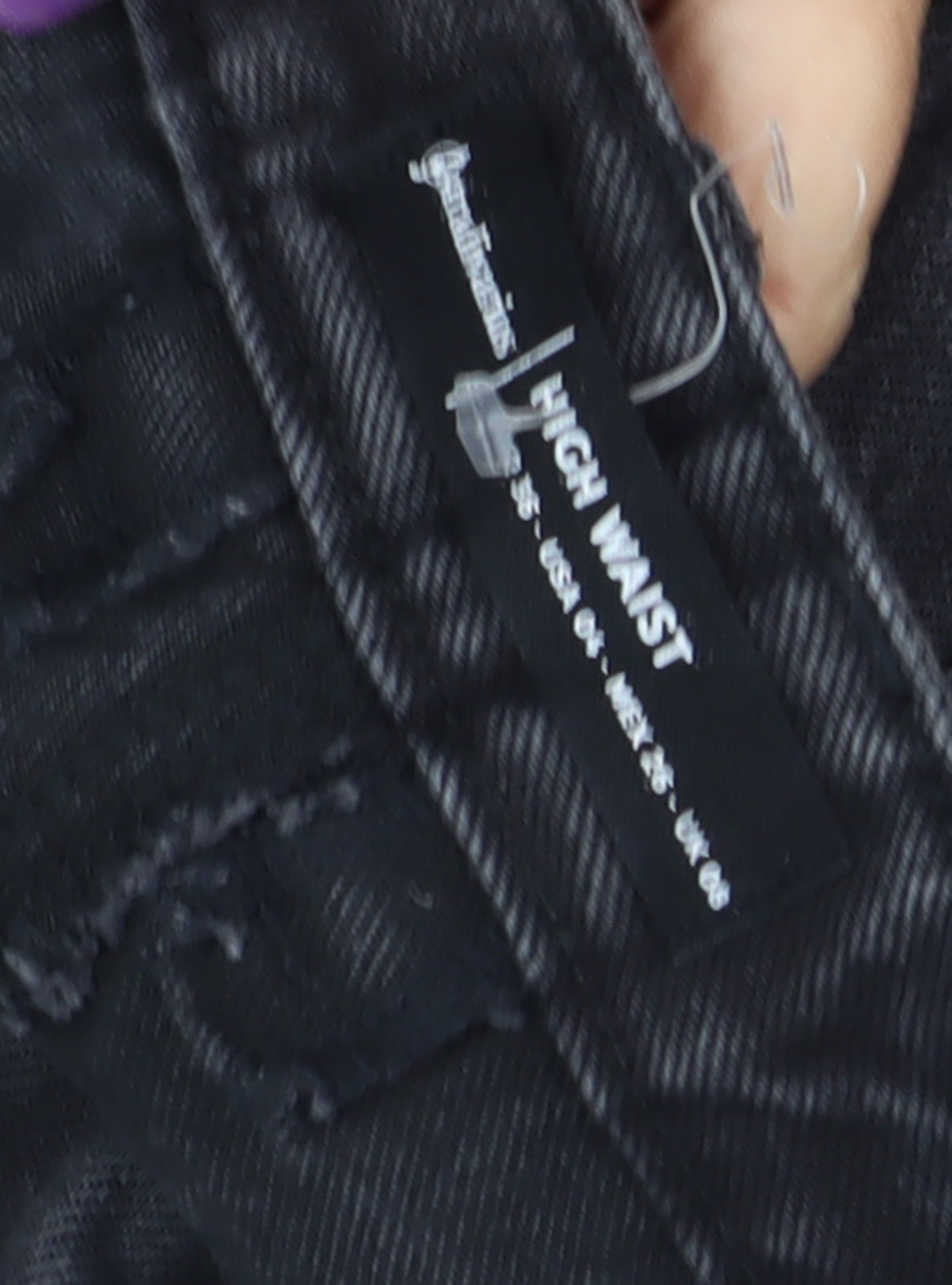 Stradivarius Women's Black High Waist Denim Shorts - Size 8