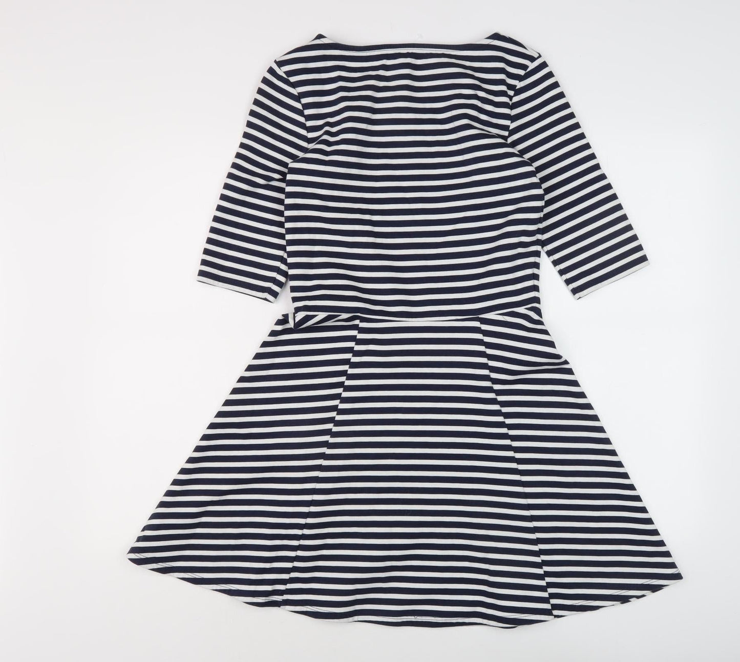 Jack Wills Women's Navy Striped A-Line Dress Size 10