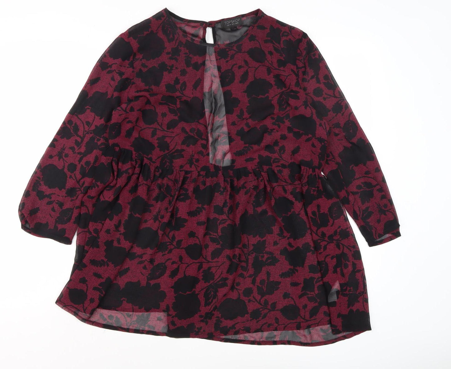 Womens UK Size 16 Topshop Multicoloured Basic Blouse