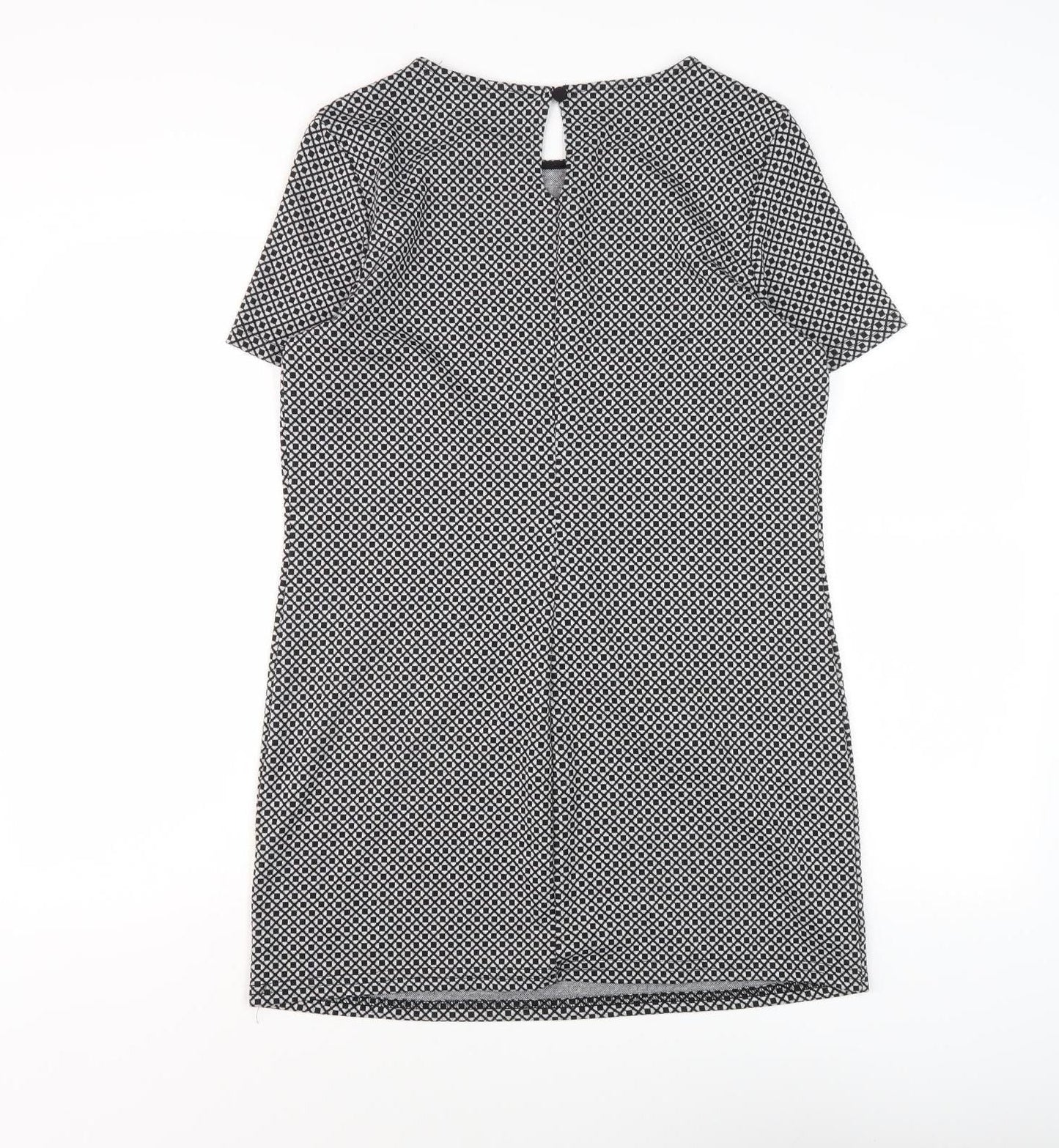 Dorothy Perkins Women's Black Geometric Sheath Dress 12