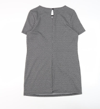 Dorothy Perkins Women's Black Geometric Sheath Dress 12