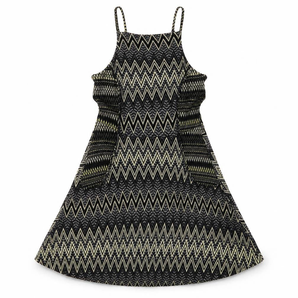 Topshop Women's Multicoloured Size 10 Chevron Dress