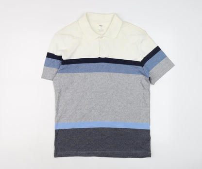 Marks and Spencer Men's Multicoloured Polo, S