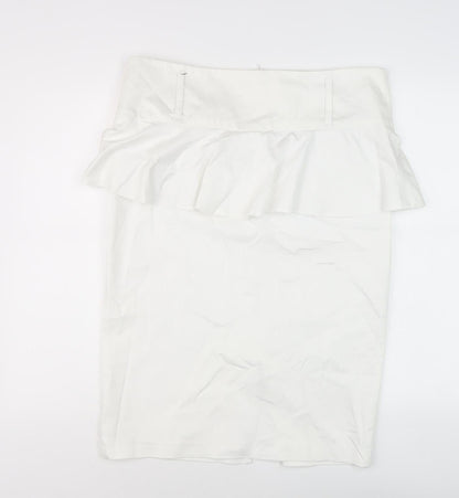 Dorothy Perkins Women White High Rise Casual Skirt 16
