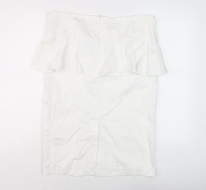 Dorothy Perkins Women White High Rise Casual Skirt 16