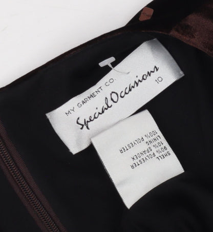 Special Occasions Black Velvet Sheath Dress Size 10