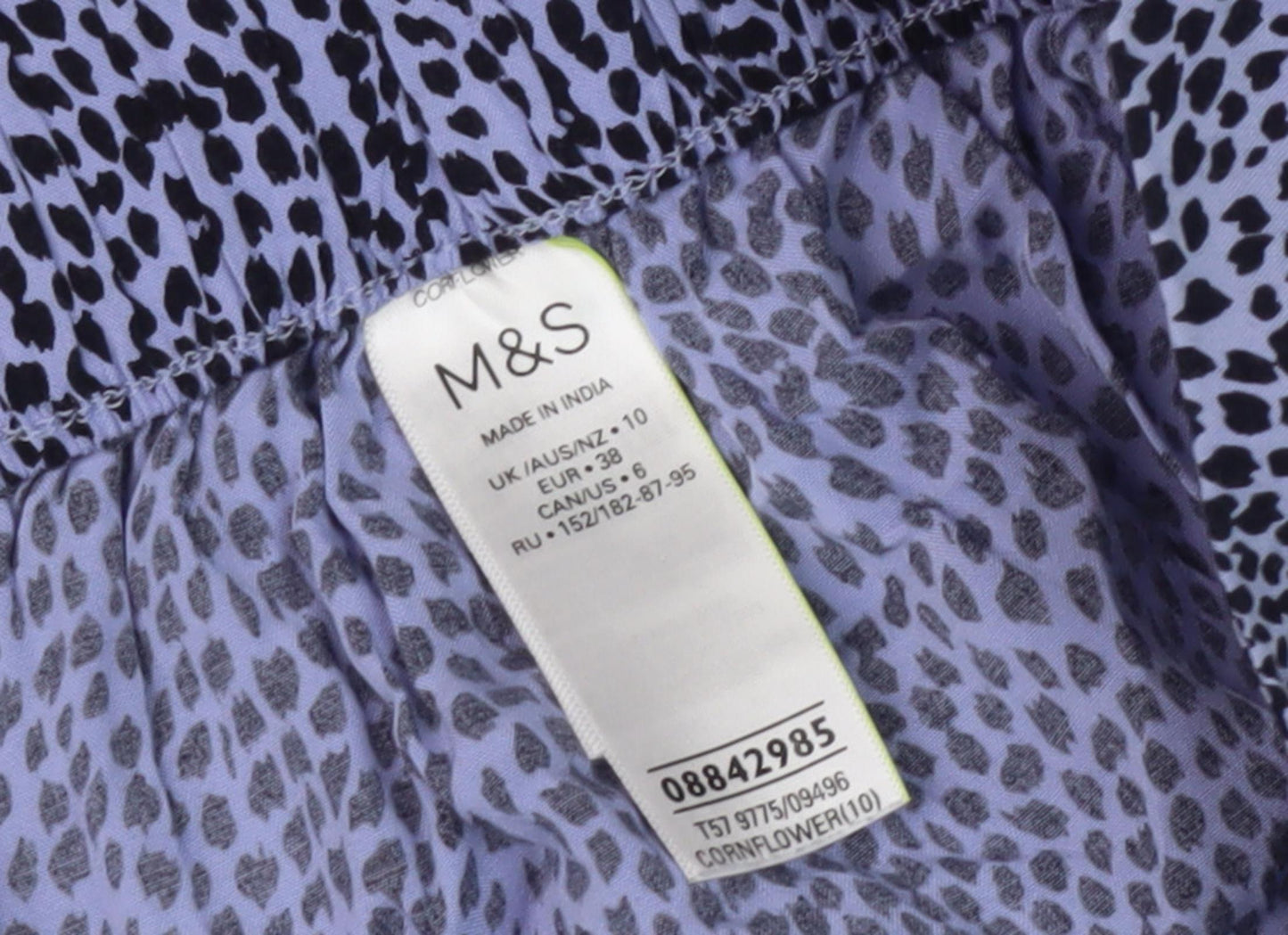 Marks and Spencer Women's Blue Animal Print Shorts