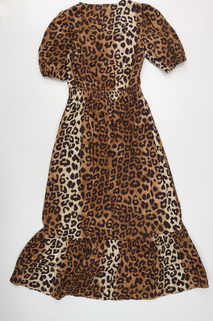 Marks and Spencer Women's Brown Animal Print Midi Dress