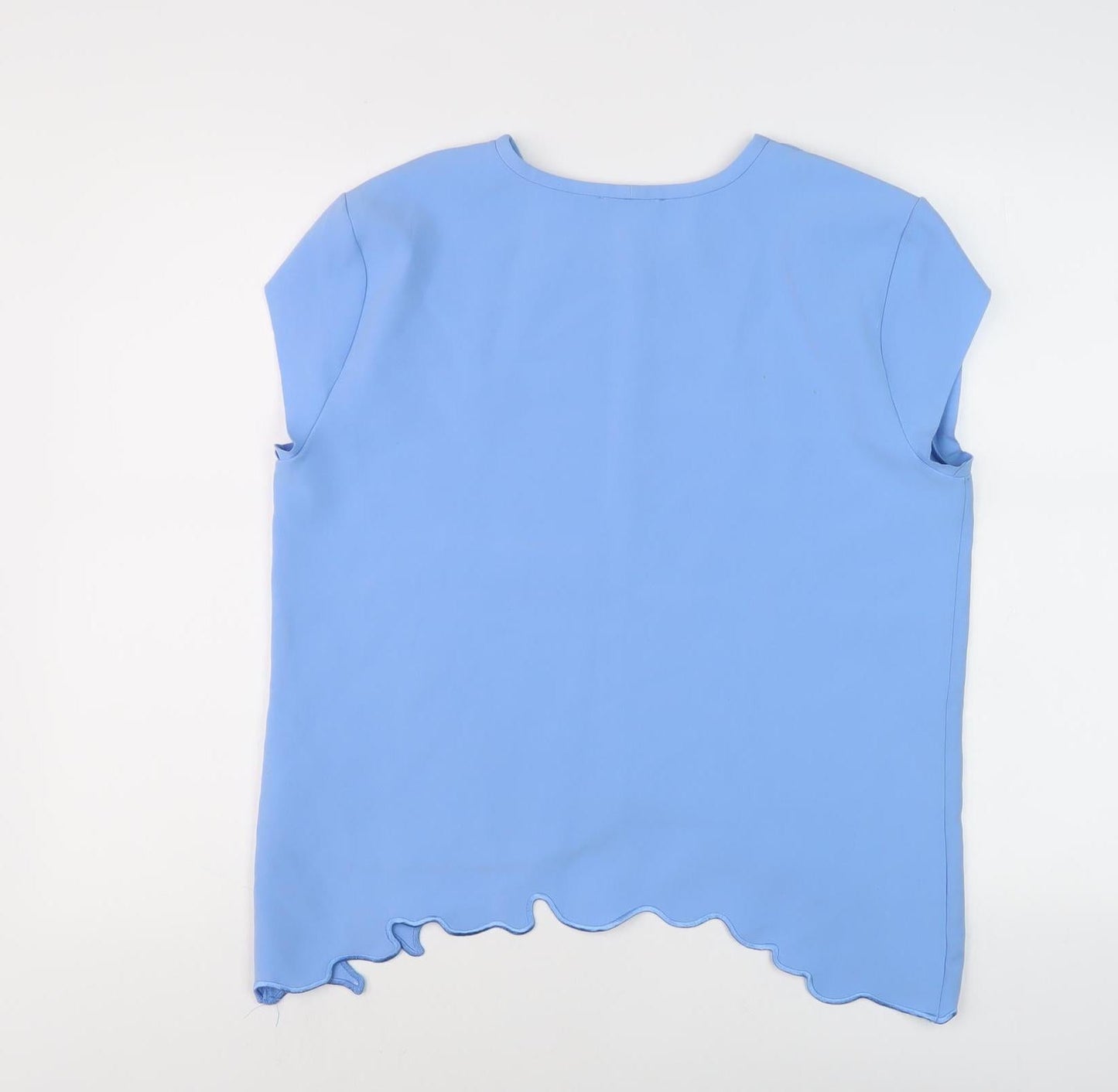 Womens UK Size 12 Zara Blue Basic Blouse