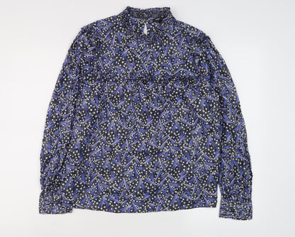 Womens UK Size 14 Marks and Spencer Blue Basic Blouse