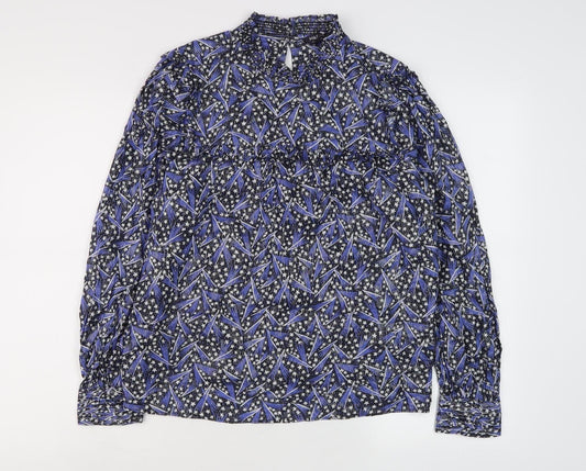 Womens UK Size 14 Marks and Spencer Blue Basic Blouse