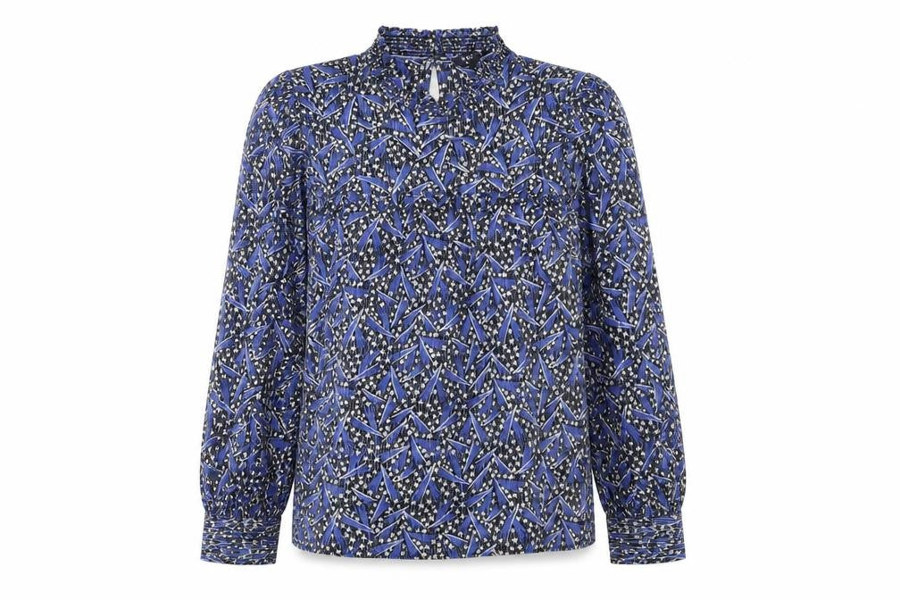 Womens UK Size 14 Marks and Spencer Blue Basic Blouse