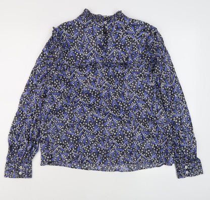 Womens UK Size 14 Marks and Spencer Blue Basic Blouse