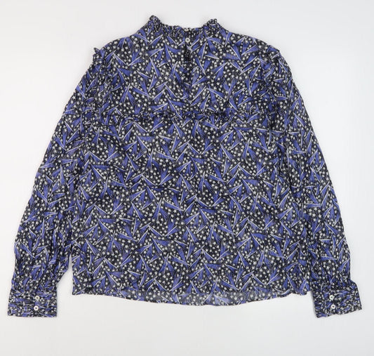 Womens UK Size 14 Marks and Spencer Blue Basic Blouse