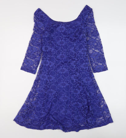 New Look Women's Blue A-Line Party Dress Size 8