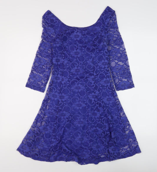 New Look Women's Blue A-Line Party Dress Size 8