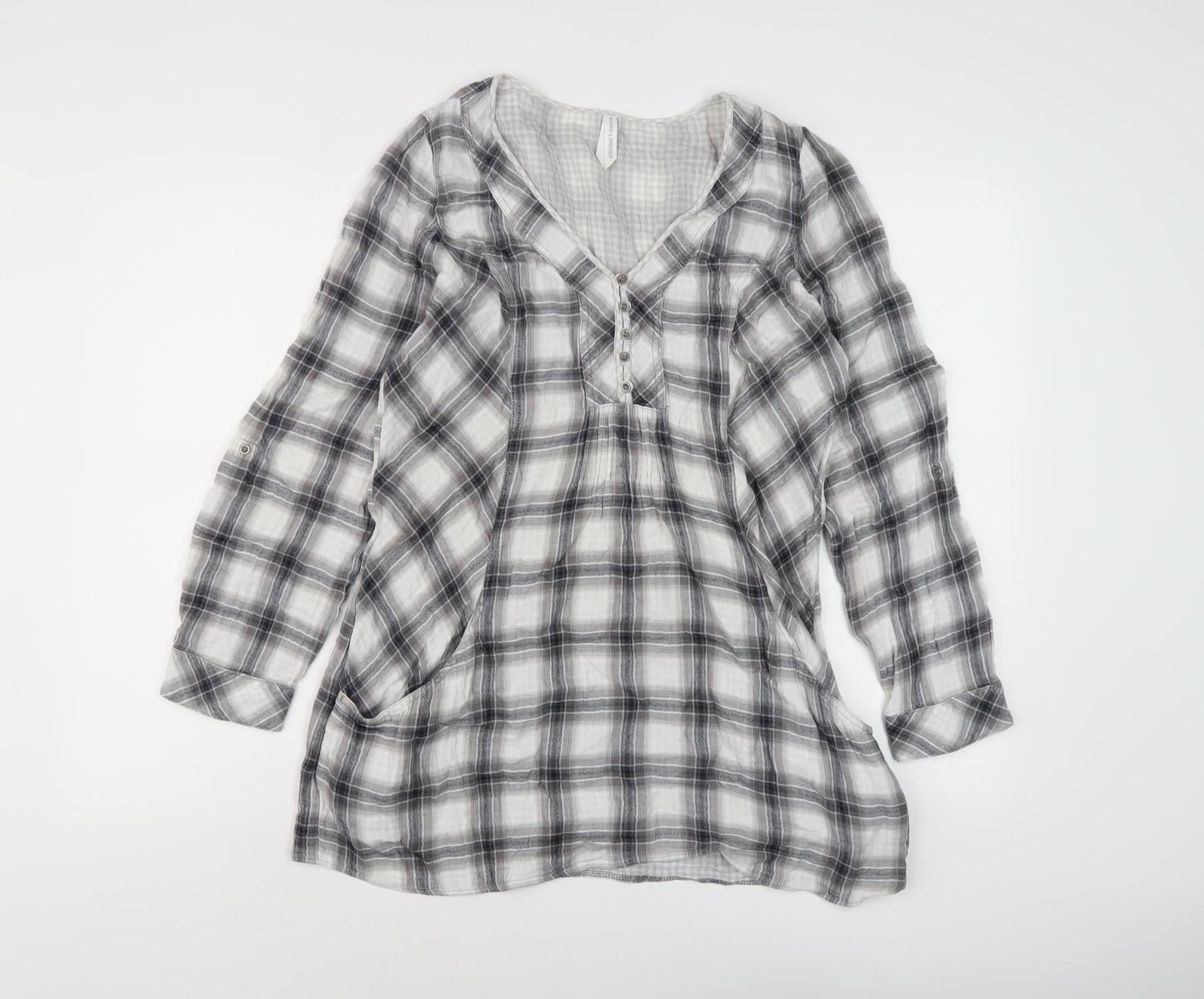 Womens UK Size 12 Marks and Spencer Grey Basic Blouse