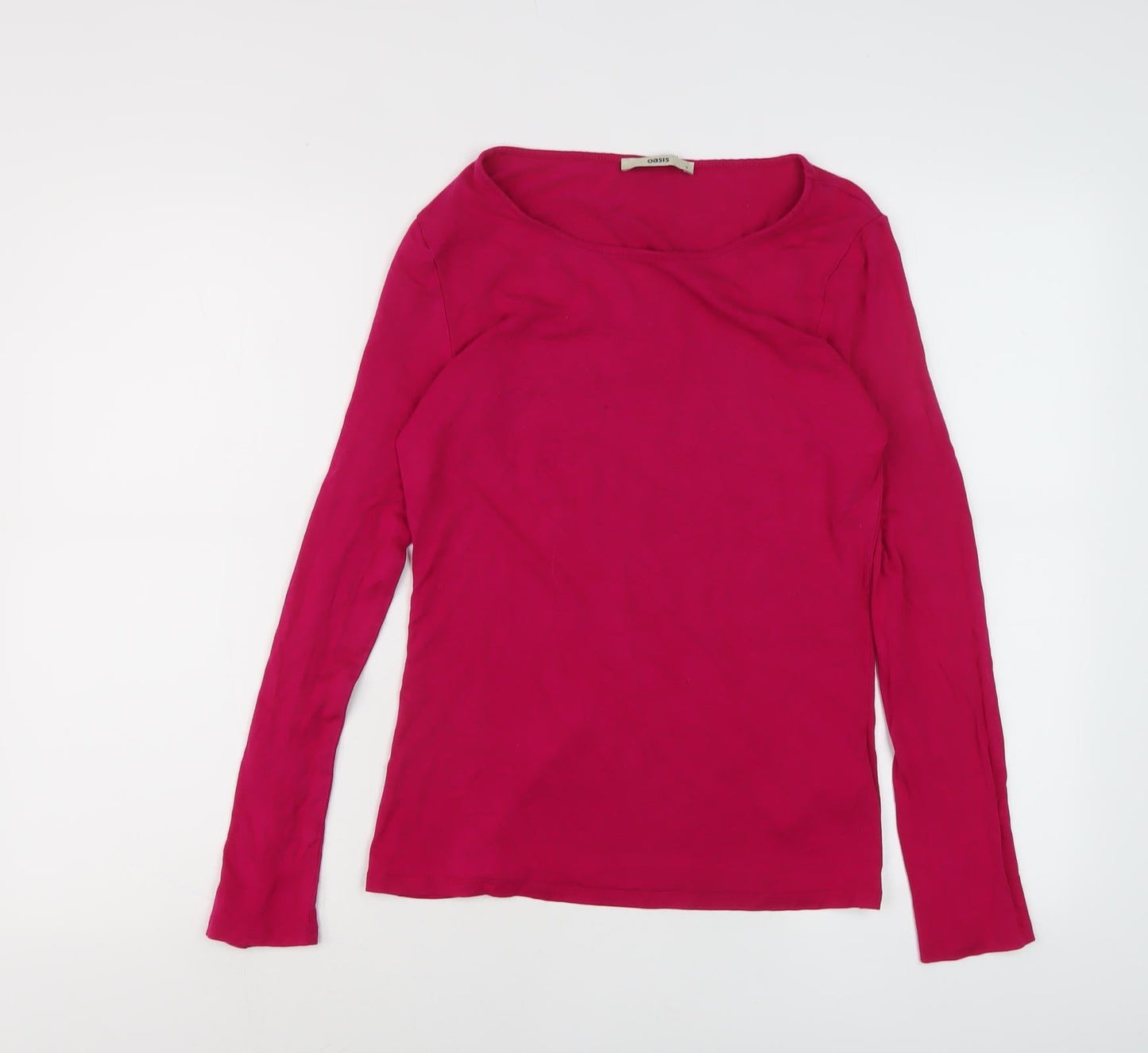 Womens UK Size 8 Oasis Pink Basic T-Shirt