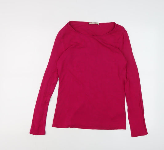 Womens UK Size 8 Oasis Pink Basic T-Shirt