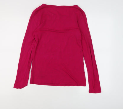 Womens UK Size 8 Oasis Pink Basic T-Shirt