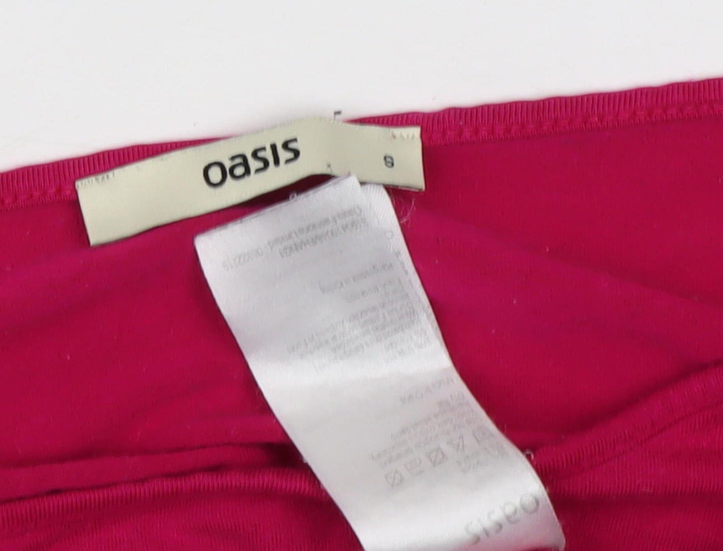 Womens UK Size 8 Oasis Pink Basic T-Shirt