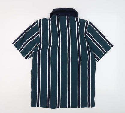 Adidas Unisex Green Striped XS Polo Shirt