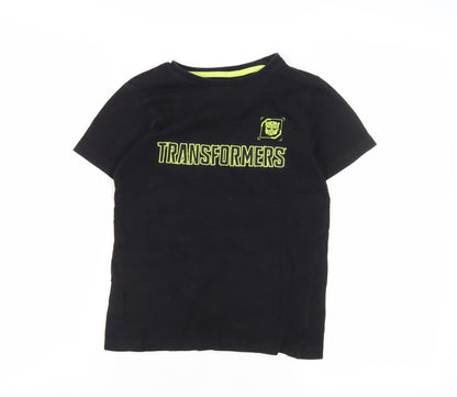 Transformers Boys Black Graphic T-Shirt 7-8 Years
