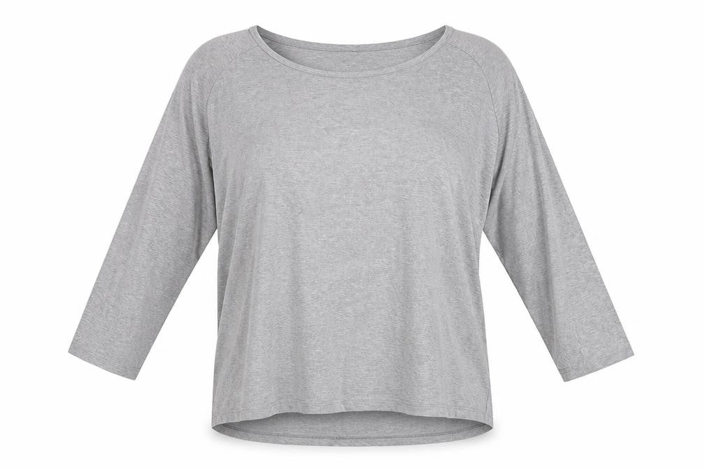 Womens UK Size 14 Warehouse Grey Basic T-Shirt