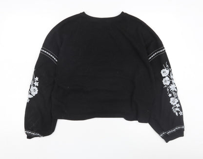 Womens UK Size S New Look Black Pullover Jumper