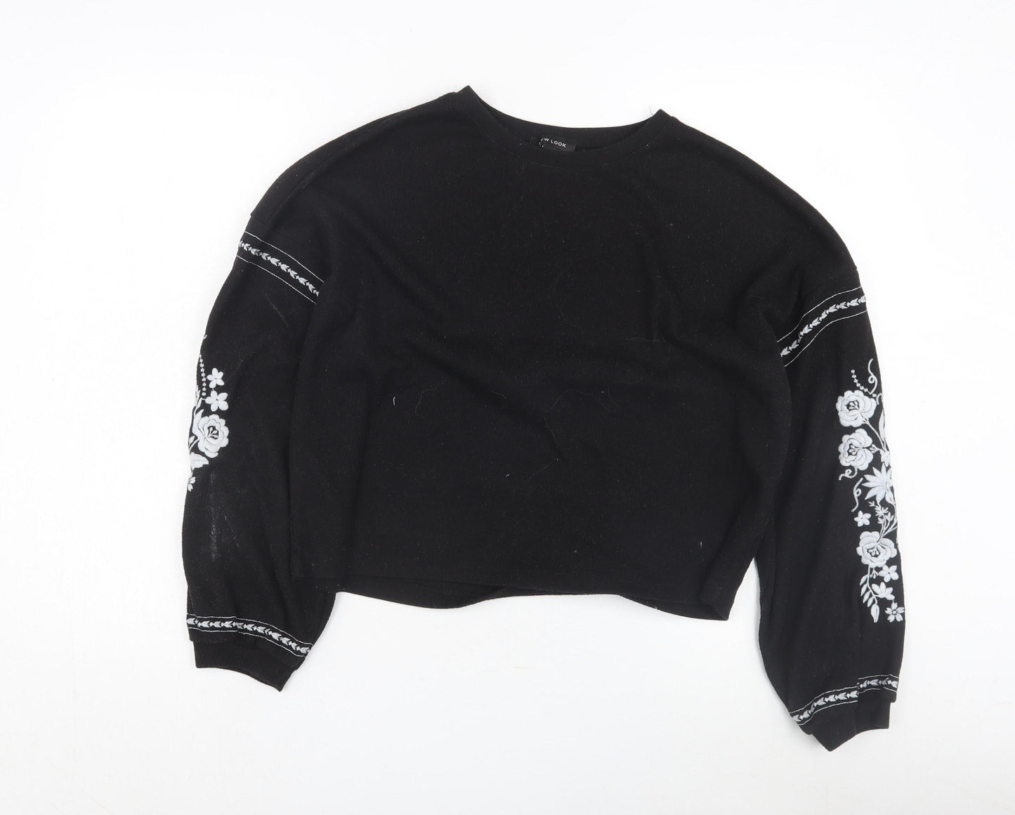 Womens UK Size S New Look Black Pullover Jumper