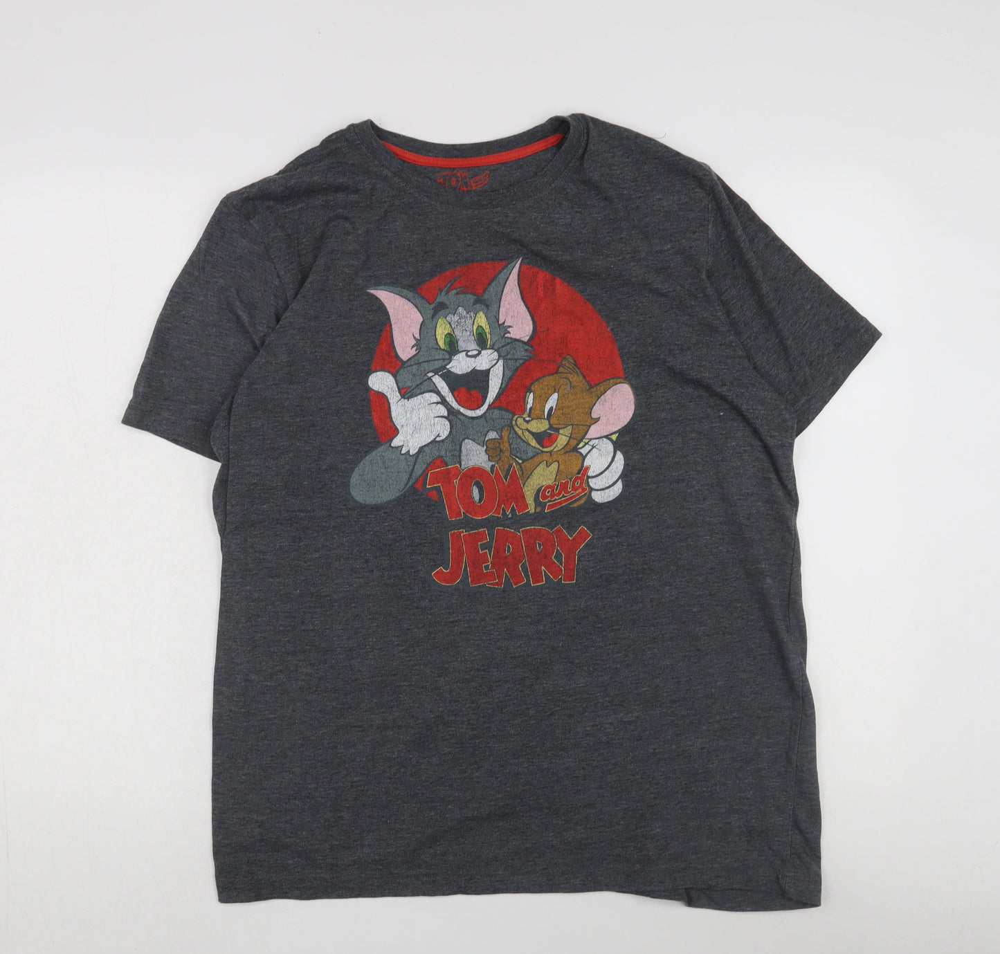 Tom & Jerry Men's Grey XL Cartoon T-Shirt