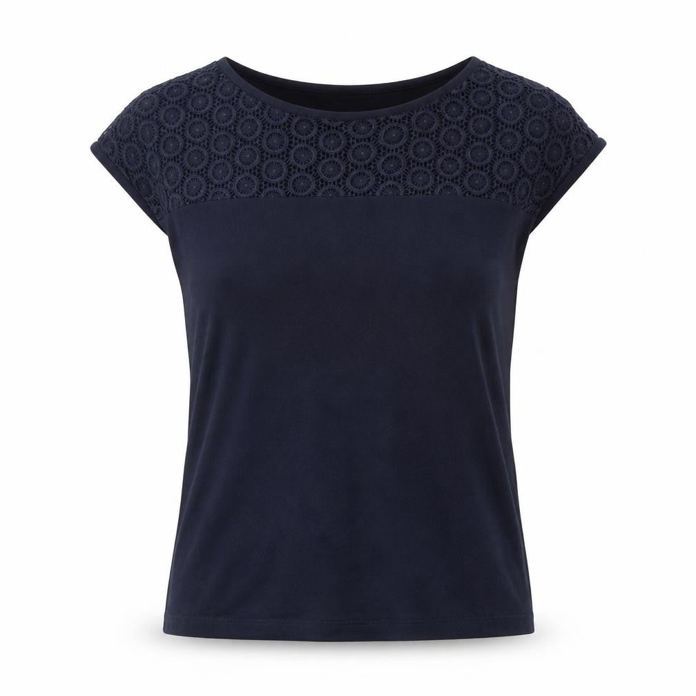 Womens UK Size S Precis Blue Basic T-Shirt
