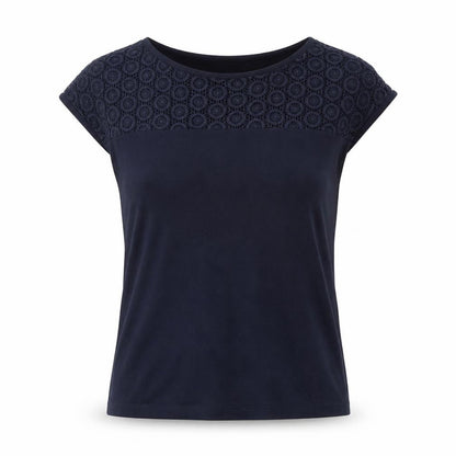 Womens UK Size S Precis Blue Basic T-Shirt