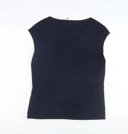Womens UK Size S Precis Blue Basic T-Shirt