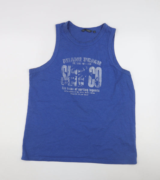 Lee Cooper Men's Blue Sleeveless Surf T-Shirt XL