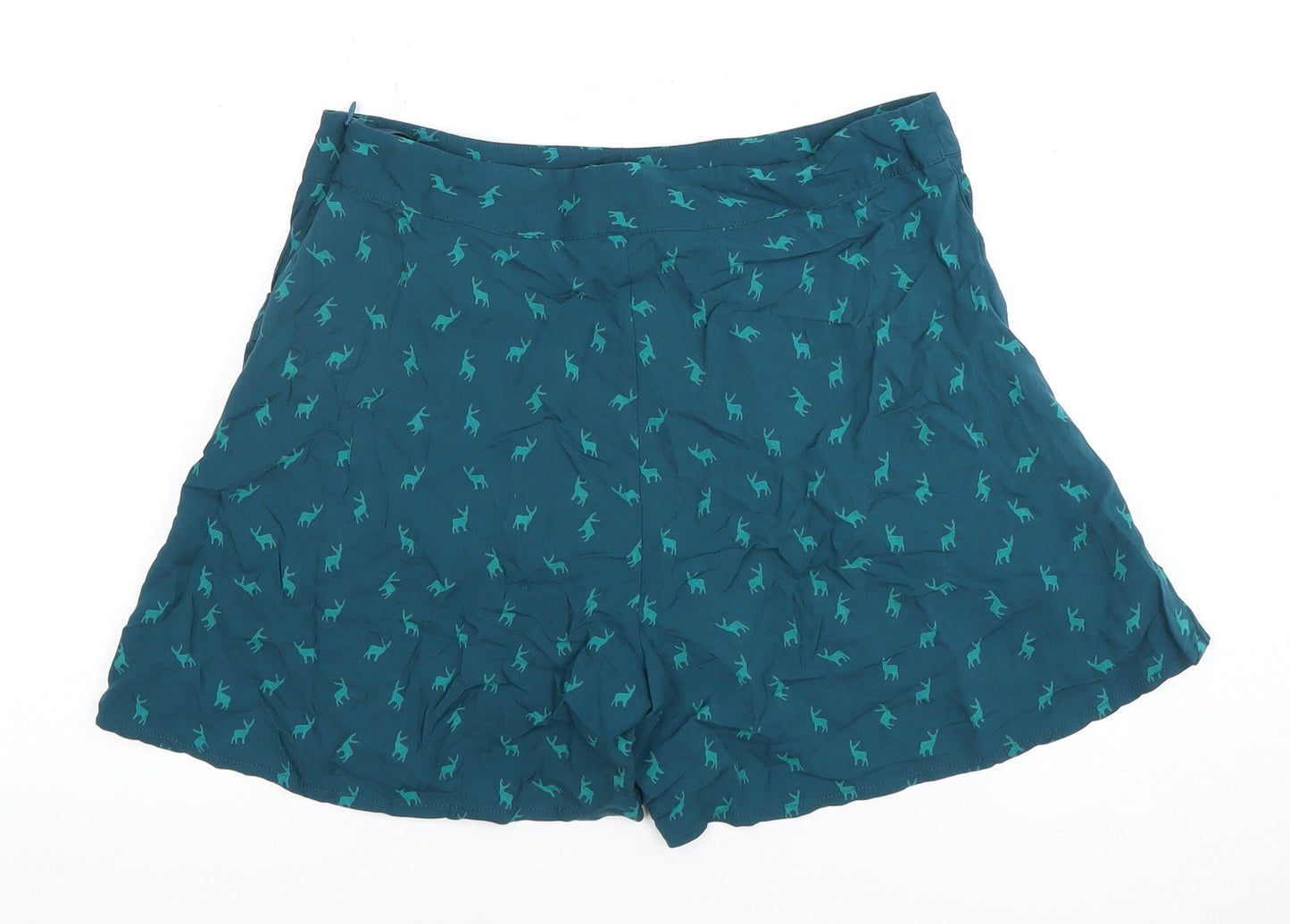 Marks and Spencer Women's Blue Animal Print Shorts