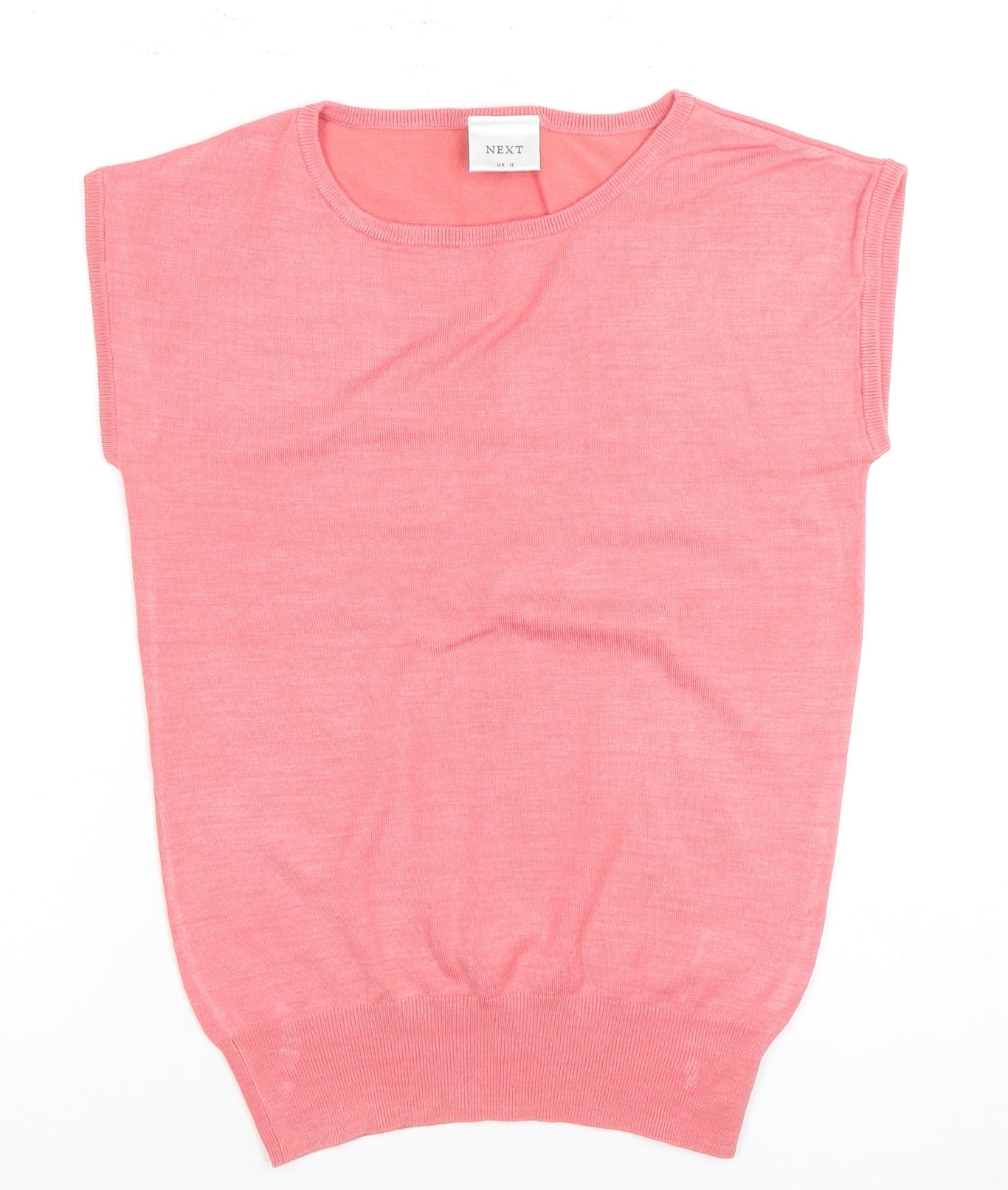 Womens UK Size 12 NEXT Pink Basic Tank