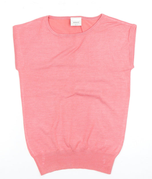 Womens UK Size 12 NEXT Pink Basic Tank