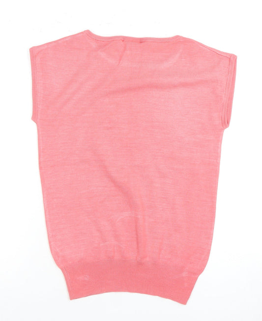 Womens UK Size 12 NEXT Pink Basic Tank
