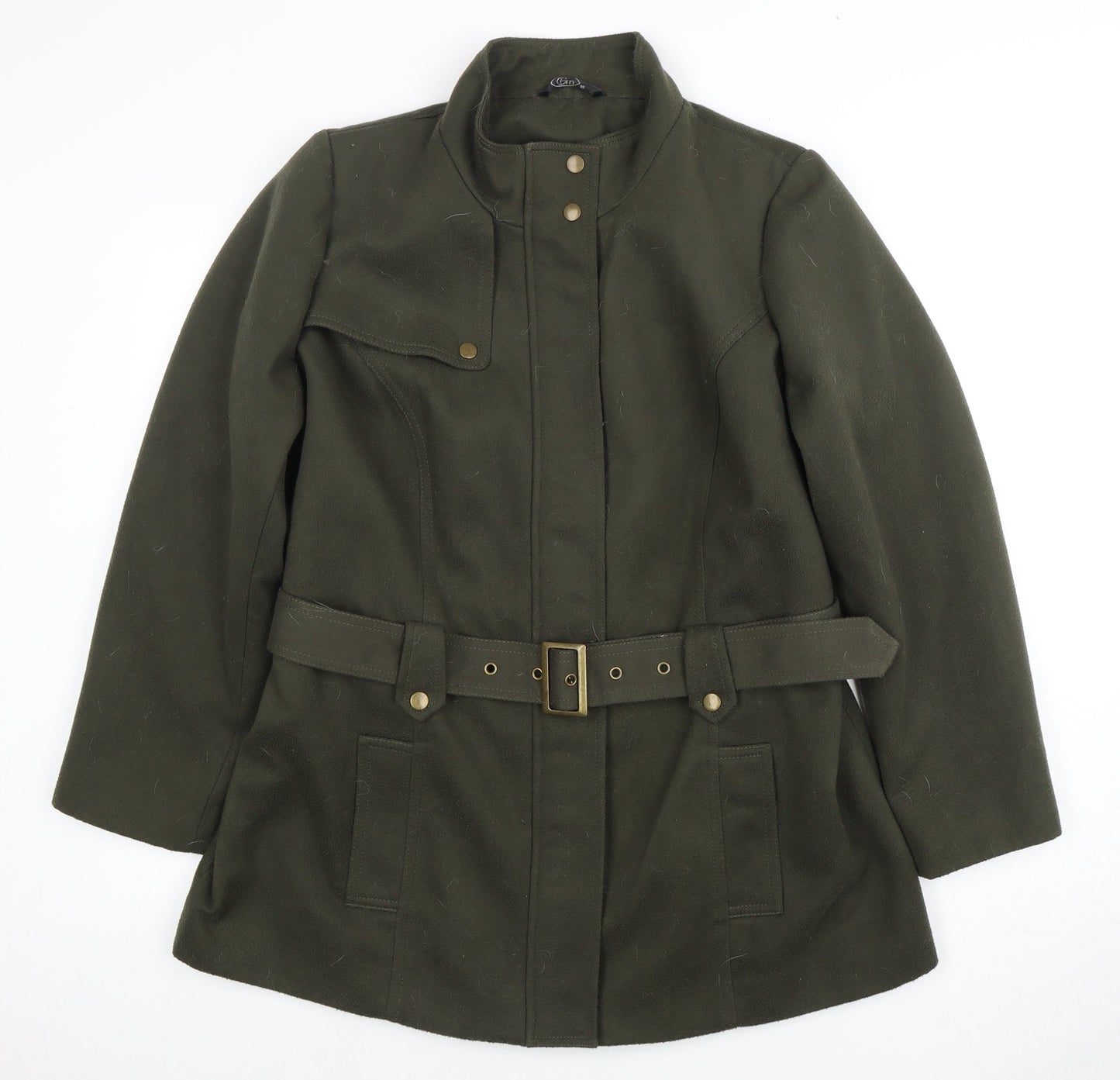 Womens UK Size 12 BM Green Military Jacket