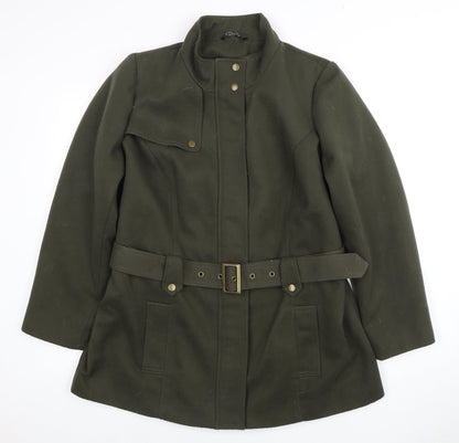 Womens UK Size 12 BM Green Military Jacket