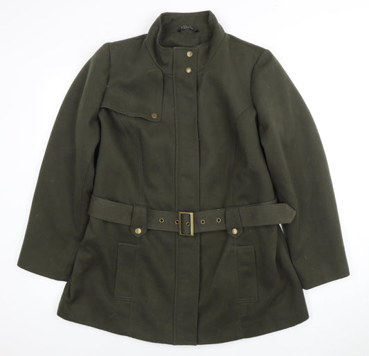 Womens UK Size 12 BM Green Military Jacket